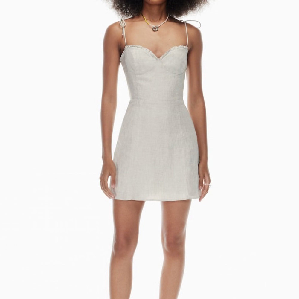 Aritzia Wilfred Linen Fable mini dress